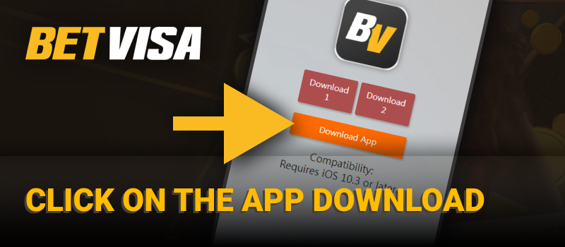 Betvisa Click on the app download button